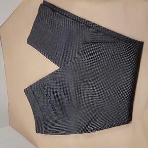 Ann Taylor Black with White Polka-Dot Trousers, Size 10P